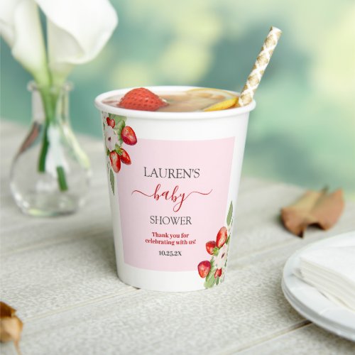 Berry Sweet Baby Shower Paper Cups