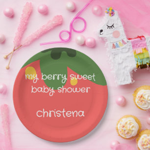 Berry Sweet Baby Shower Paper Plates