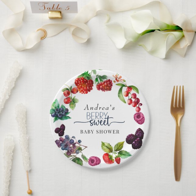 Berry Sweet  Baby Shower  Paper Plates (Wedding)