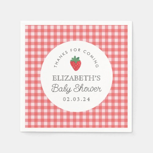 Berry Sweet Baby Shower Picnic  Napkins