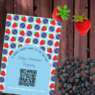 Berry Sweet Baby Shower Registry Enclosure Card