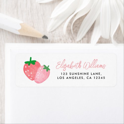 Berry Sweet Baby Shower Return Address  Label