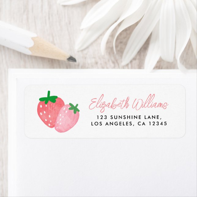 Berry Sweet Baby Shower Return Address  Label (Insitu)