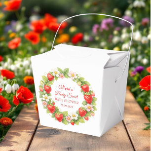 Berry Sweet Baby Shower Strawberry Baby Girl Boy Favor Boxes