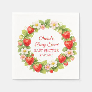 Berry Sweet Baby Shower Strawberry Baby Girl Boy Napkins
