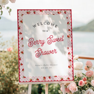 Berry Sweet Baby Shower-Strawberry Themed Welcome  Foam Board