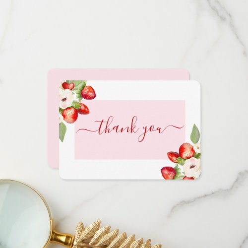Berry Sweet Baby Shower thank you card