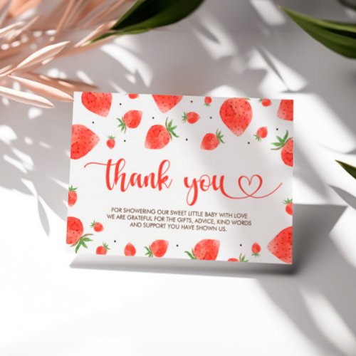 Berry Sweet Baby Shower Thank You Card