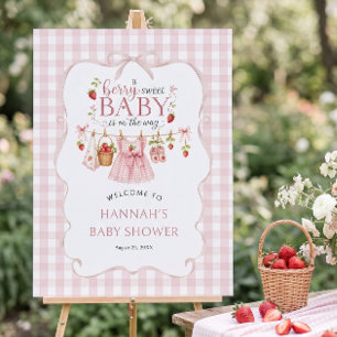 Berry Sweet Baby Shower Welcome Foam Board