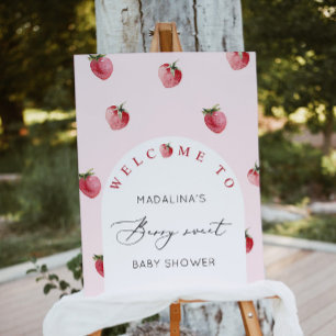 Berry sweet baby shower welcome foam board