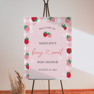 Berry Sweet Baby Shower Welcome Sign