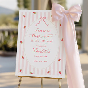 Berry Sweet Baby Shower Welcome Sign
