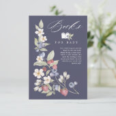 Berry Sweet Baby Shower Wild Berries & Flowers Enclosure Card (Standing Front)