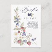 Berry Sweet Baby Shower Wild Berries & Flowers Enclosure Card (Front)