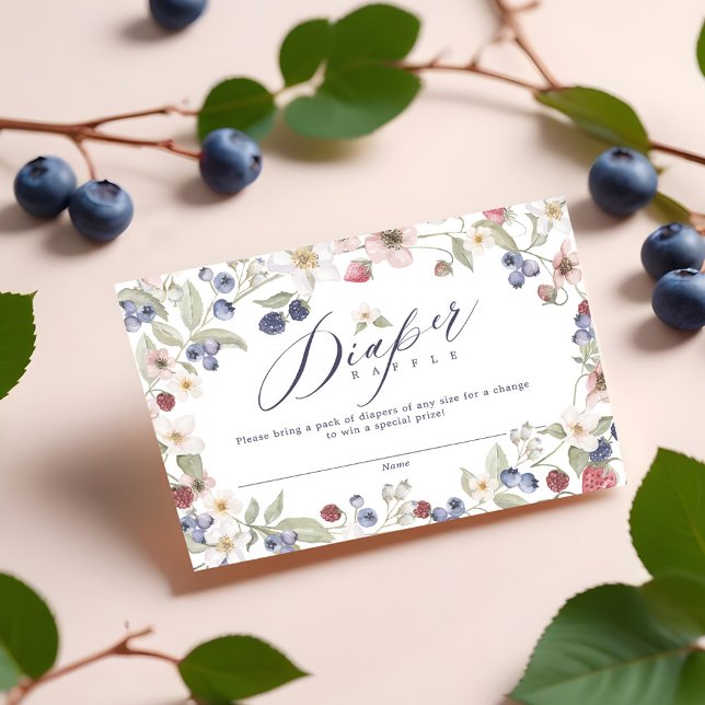 Berry Sweet Baby Shower Wild Berries & Flowers Enclosure Card (Berry Sweet Baby Shower Wild Berries & Flowers Enclosure Card)