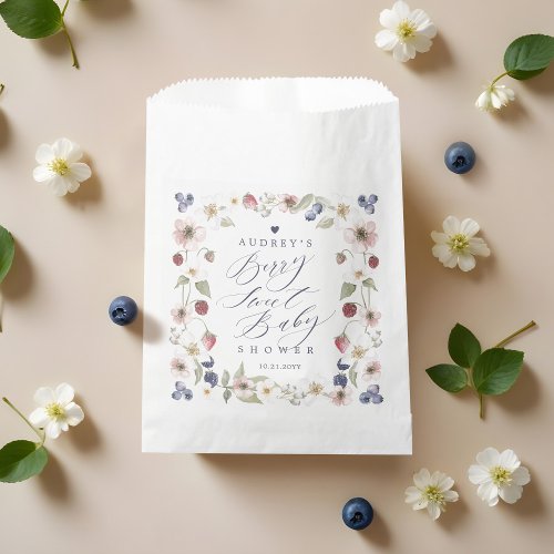 Berry Sweet Baby Shower Wild Berries  Flowers Favor Bag