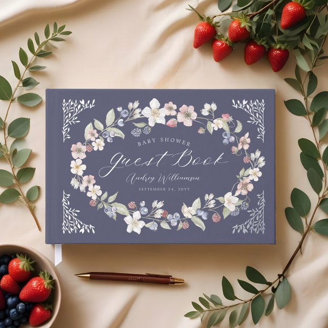 Berry Sweet Baby Shower Wild Berries & Flowers Foil Guest Book (Berry Sweet Baby Shower Wild Berries & Flowers Guest Book)