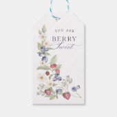 Berry Sweet Baby Shower Wild Berries & Flowers Gift Tags (Front)