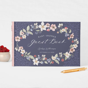 Berry Sweet Baby Shower Wild Berries & Flowers Guest Book