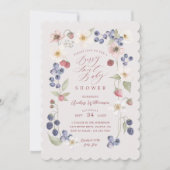 Berry Sweet Baby Shower Wild Berries & Flowers Invitation (Front)