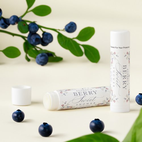 Berry Sweet Baby Shower Wild Berries  Flowers Lip Balm