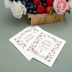 Berry Sweet Baby Shower Wild Berries & Flowers Napkins