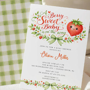 Berry Sweet Baby Strawberry Shower Invite