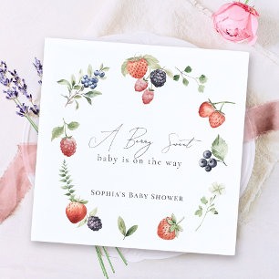Berry Sweet Berries Girl Baby Shower Napkins