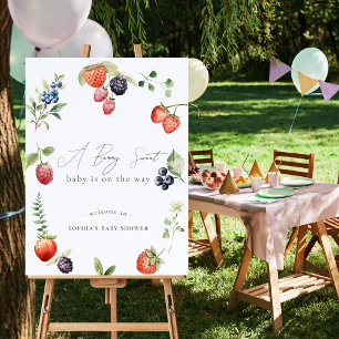 Berry Sweet Berries Girl Baby Shower Welcome Foam Board