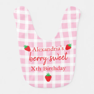 Berry Sweet Birthday Baby Bib