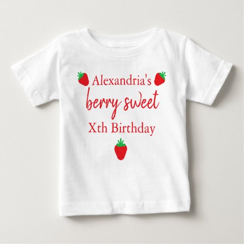 Berry Sweet Birthday Baby T_Shirt