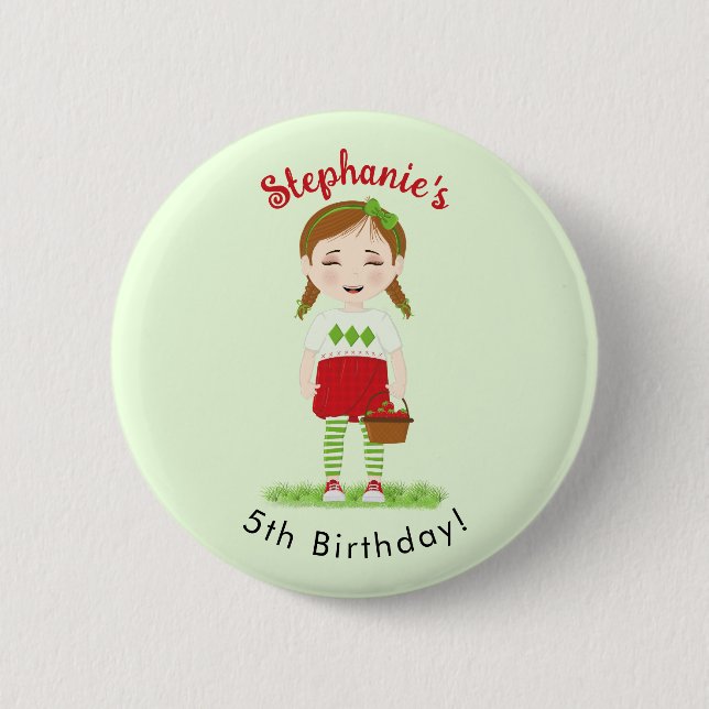 Berry Sweet Birthday Button (Front)