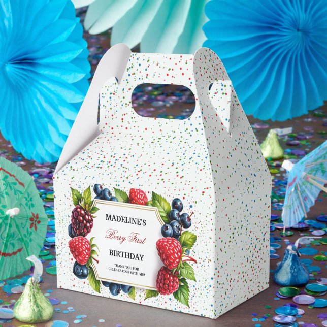 Berry Sweet Birthday Favor Box Strawberry Theme (Party)