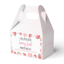 Berry Sweet Birthday Favor Box Strawberry Theme