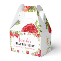 Berry Sweet Birthday Favor Box Strawberry Theme