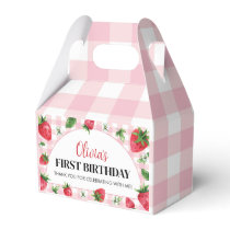 Berry Sweet Birthday Favor Box Strawberry Theme