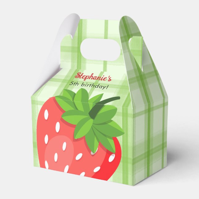Berry Sweet Birthday  Favor Boxes (Back Side)