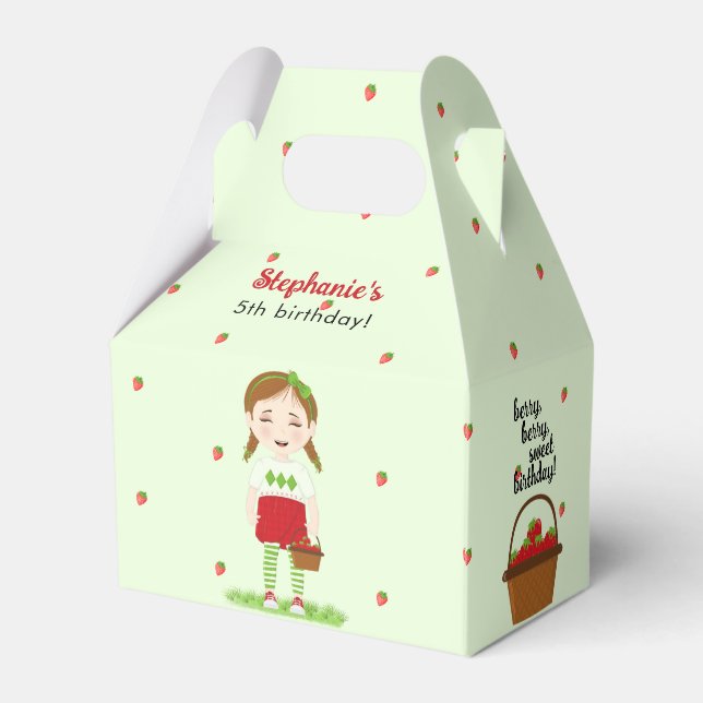 Berry Sweet Birthday  Favor Boxes (Back Side)