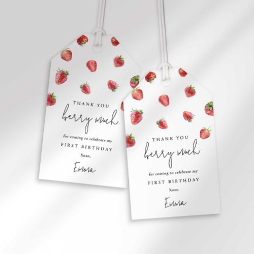 Berry Sweet Birthday Favor Tag