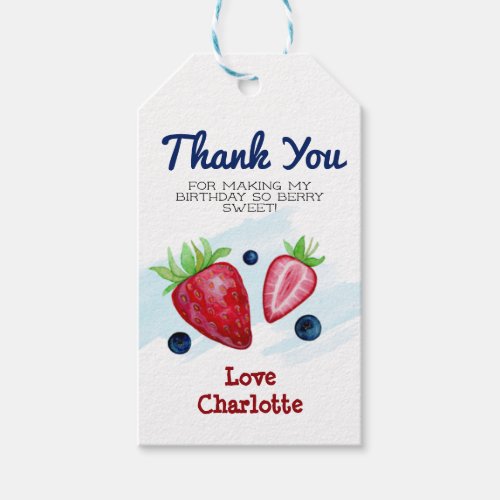 Berry Sweet Birthday Gift Tags