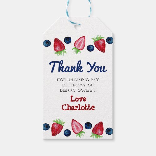 Berry Sweet Birthday Gift Tags