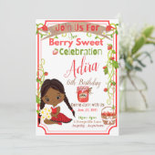 Berry Sweet Birthday Invitation Card (Standing Front)