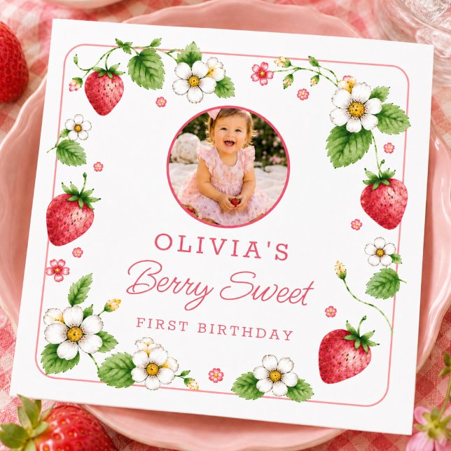 Berry Sweet Birthday Napkin  (Creator Uploaded)