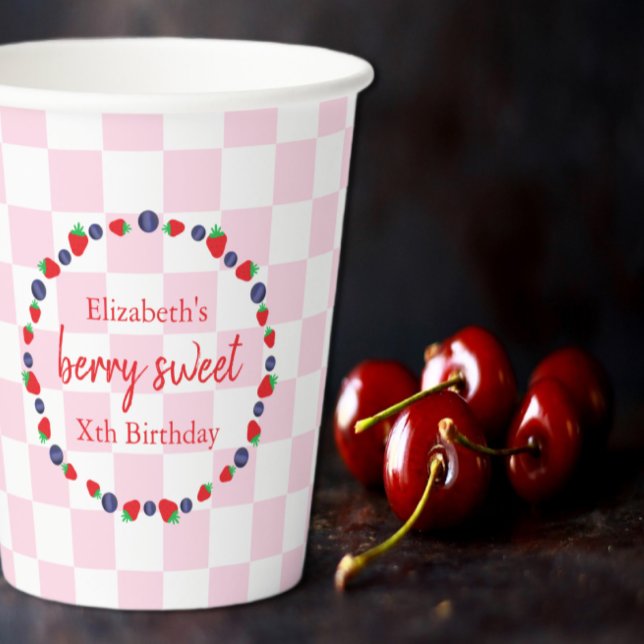 Berry Sweet Birthday Paper Cups (Creator Uploaded)