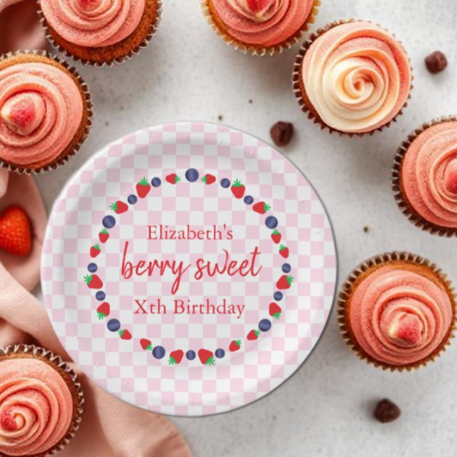 Berry Sweet Birthday Paper Plates (Creator Uploaded)