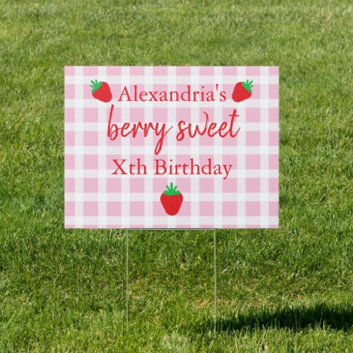 Berry Sweet Birthday Sign