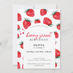 Berry Sweet Birthday Spring Summer Invitation