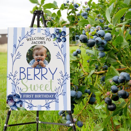 Berry Sweet Birthday Welcome Blueberry Foam Board