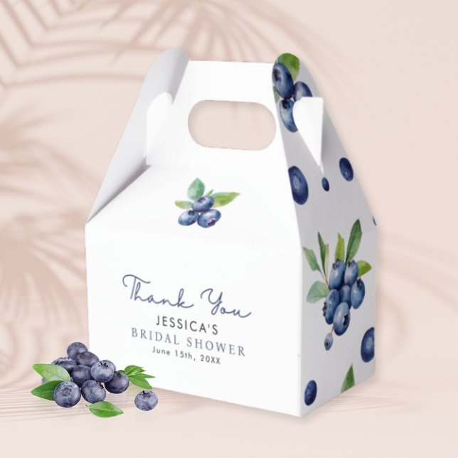 Berry Sweet Blueberries Baby Shower Favor Boxes (Creator Uploaded)