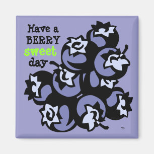 Berry Sweet Blueberries Magnet